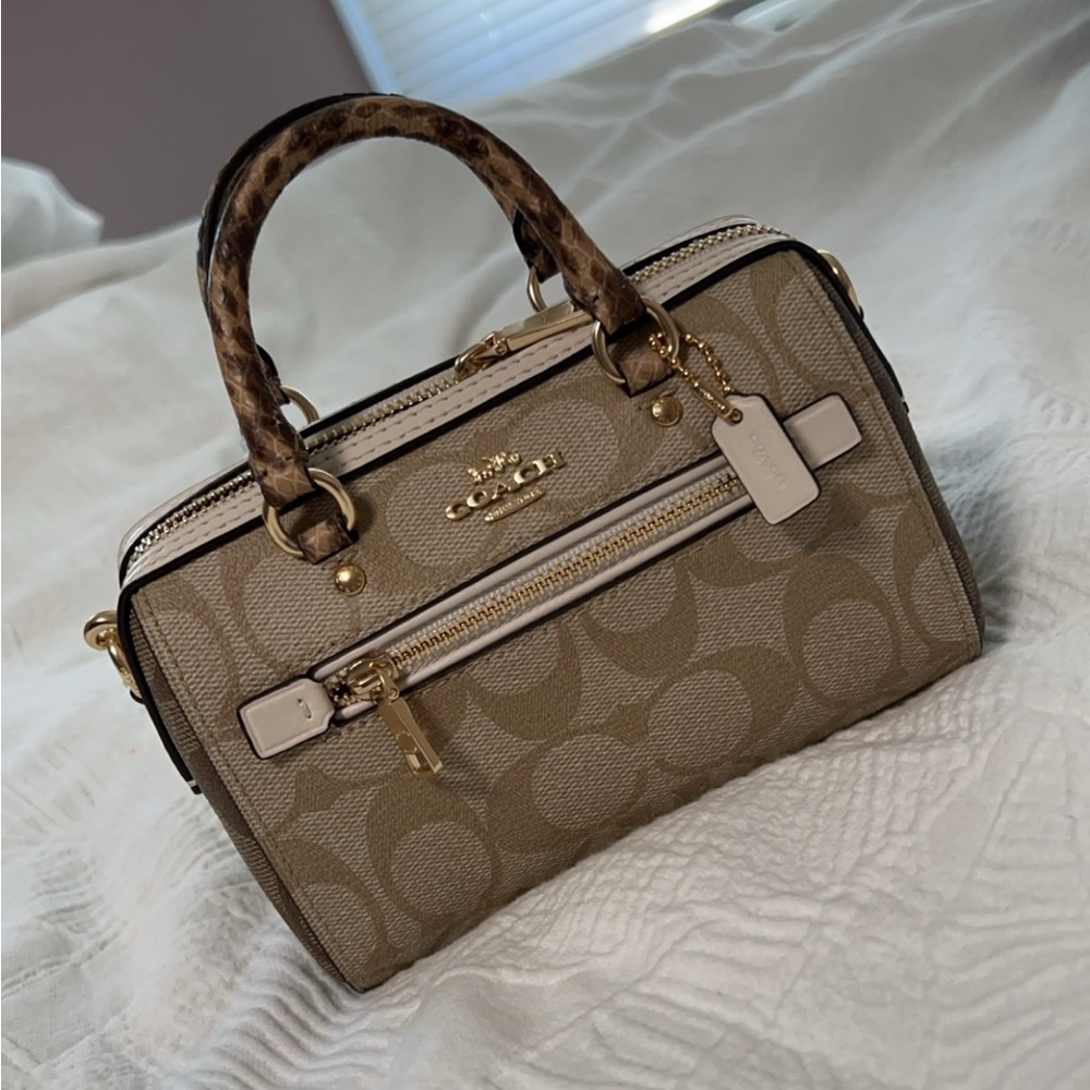 NWT Authentic Coach Mini Rowan Crossbody in Signature Canvas